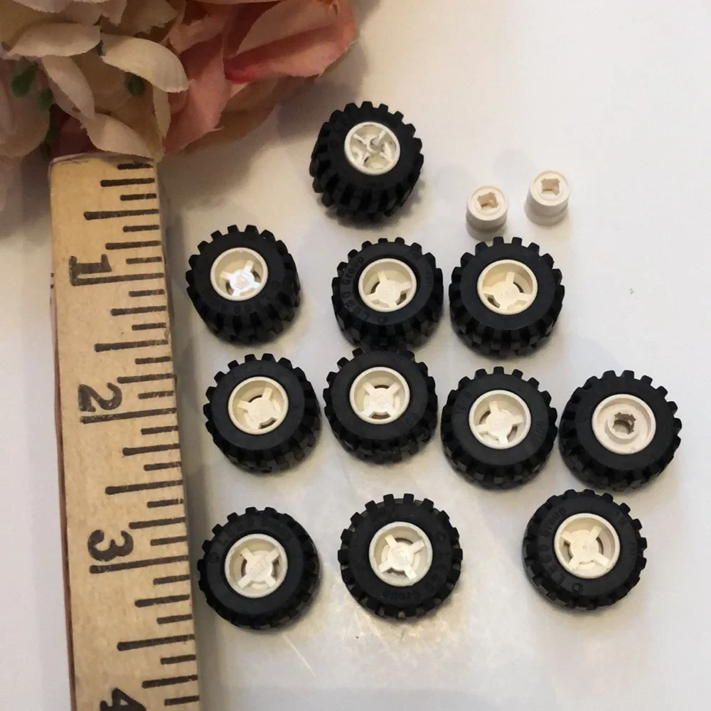 Lego Wheels LEGO tires Lego Part 6015 Tires and GRAY 6014 Wheels Rims #6